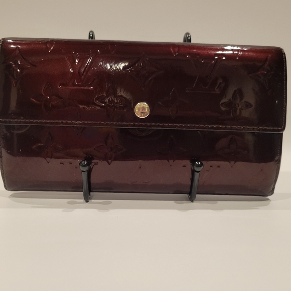 LOUIS VUITTON Wilshire GM Tote Monogram Vernis & Matching Wallet Set - Picture 13 of 16